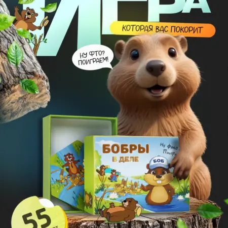 Настольная игра для детей и всей семьи Бобры в деле. Древомаг