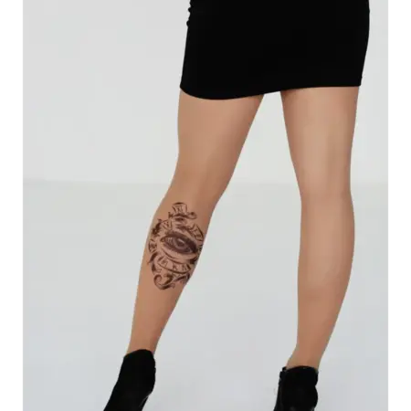 Колготки с рисунком эффектом тату. Art Lab