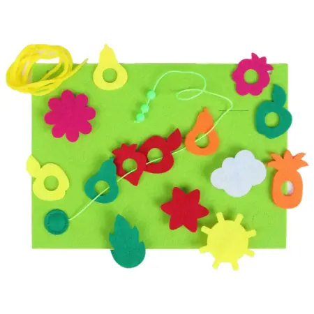 Детский коврик из фетра "Накорми гусеницу" для малышей. KoroBoom Shop