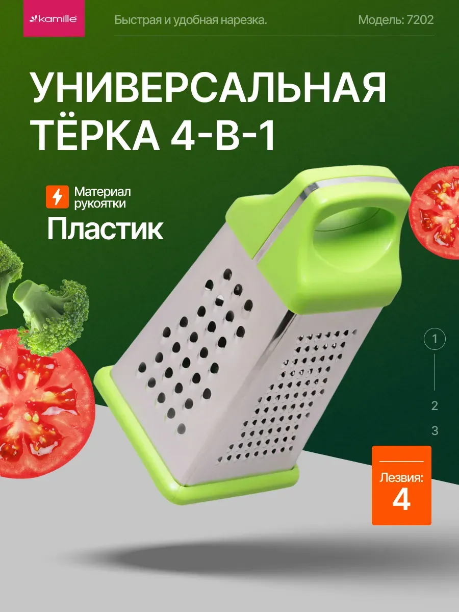 Терка кухонная 21 см с контейнером. Original Store