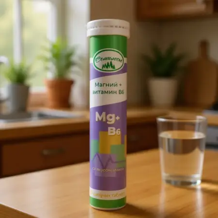 Магний+В6 со вкусом манго, шипучие таблетки 20 шт. SAIMA