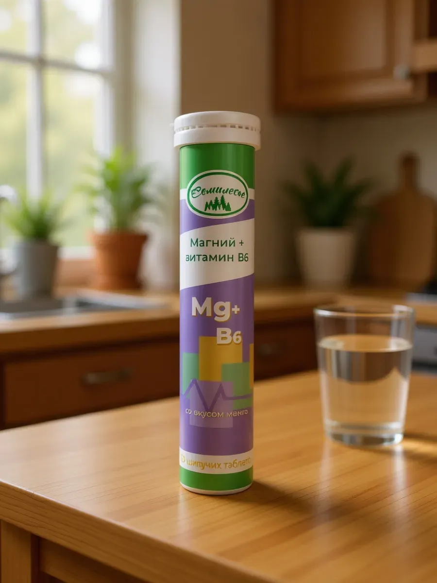 Магний+В6 со вкусом манго, шипучие таблетки 20 шт. SAIMA
