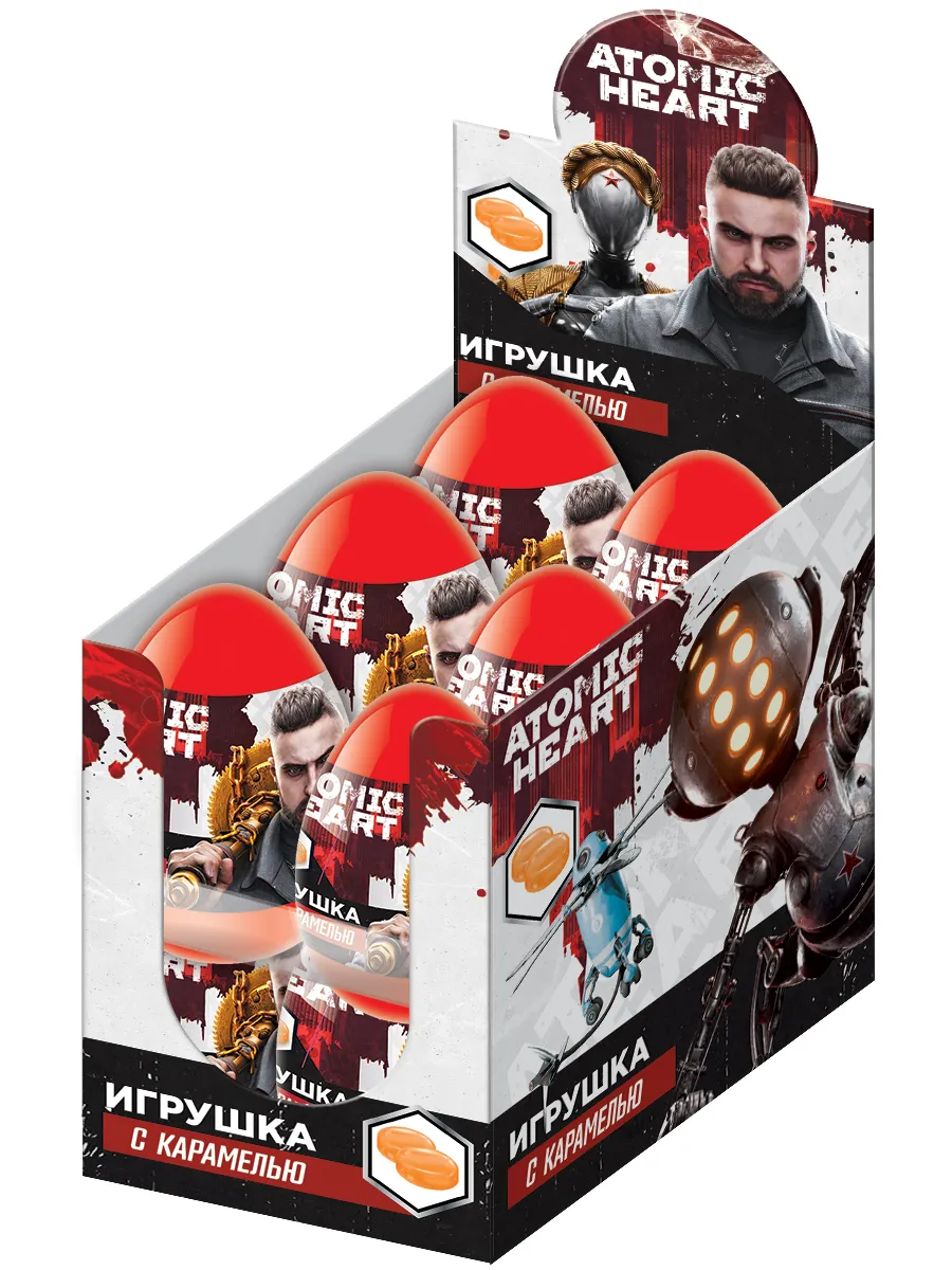 Подарок в яйце Atomic Heart Magic Egg с карамелью, 12 шт. Уголок сказки