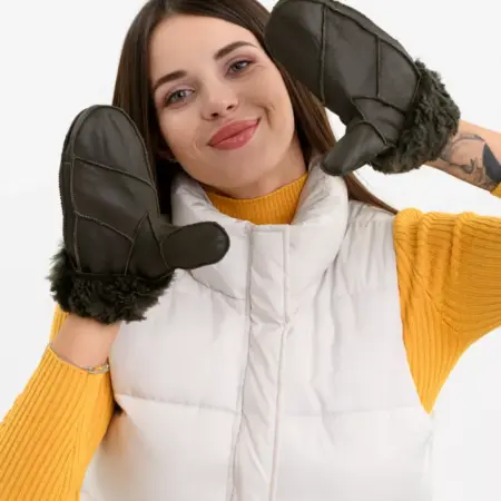 Кожаные варежки. Havvs