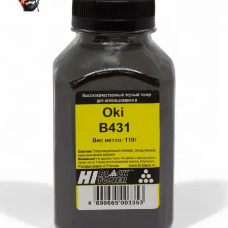 Тонер Oki B431, Bk, 110 г. Карт24