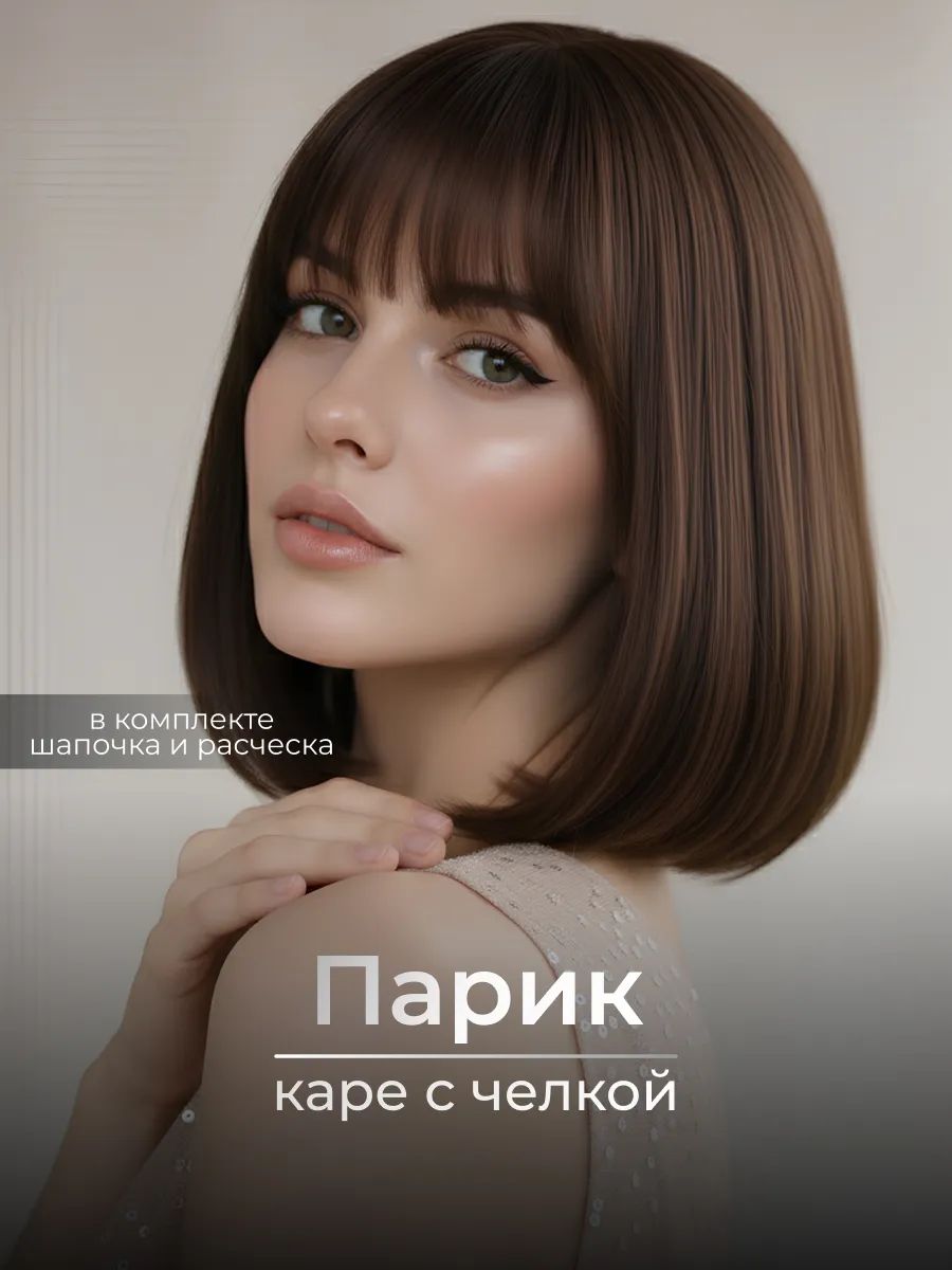 Парик короткий каре с челкой. Интернет Революция
