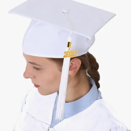 Шапочка конфедератка белая, головной убор выпускника. Goggles