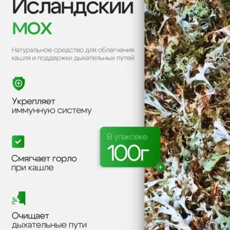 Исландский мох от кашля 100 грамм. Olea NATURALIS