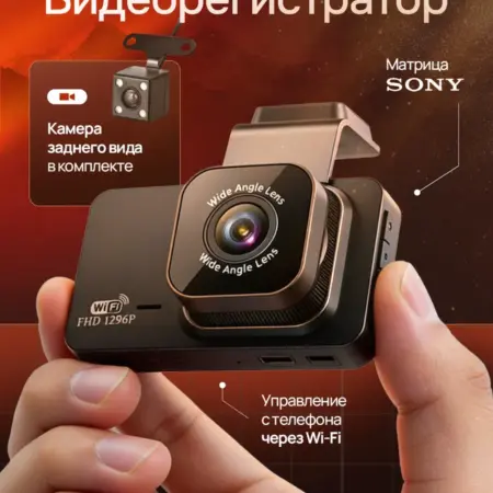 Видеорегистратор автомобильный с камерой заднего вида. Nimble wear