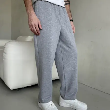 Спортивные штаны без начеса оверсайз темно-серые. JOGGBERRY