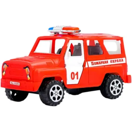 Машина инерционная Пожарная охрана с открывающимися дверьми. KoroBoom Shop