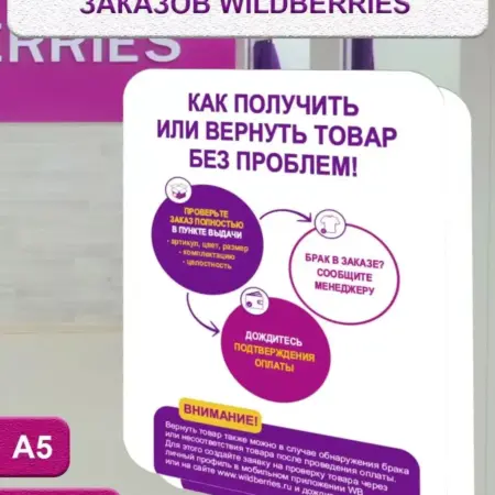 Наклейка для пункта выдачи заказов инструкция по возврату. ФотоLab