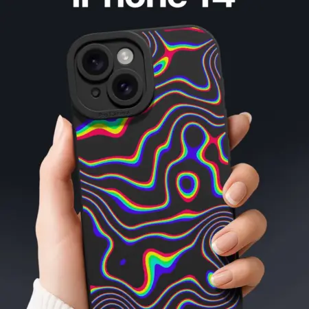 Чехол на iPhone 14 с помехами. SCDesign