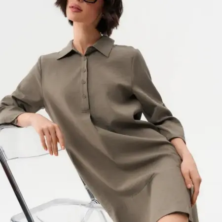 Платье-трапеция мини, отрезное свободного кроя. Obba! Just WOW.