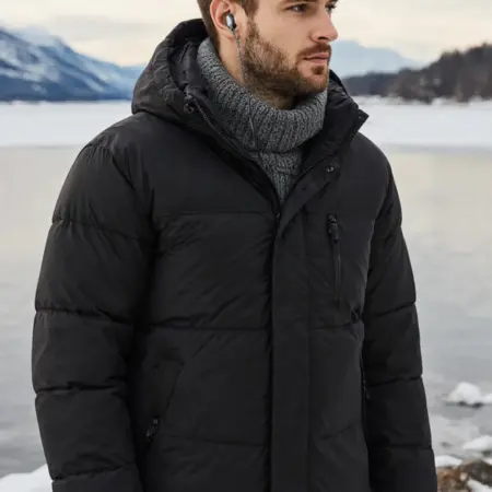 Куртка зимняя с капюшоном оверсайз. Modsense