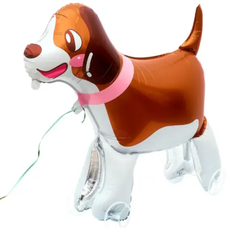 Надувной шар-фигура "Собачка на колесиках" 32", для фотозоны. KoroBoom Shop