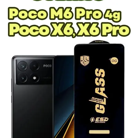 Защитное стекло Xiaomi Poco X6, X6 Pro, M6 Pro 4G (1шт 6D). Accessfull