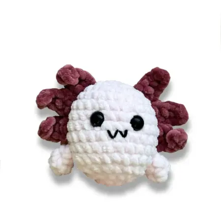 Вязаная игрушка ручной работы аксолотль. Valeria Bolgareva