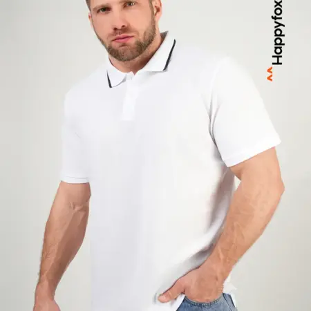 Футболка поло с коротким рукавом хлопковая. Happywear