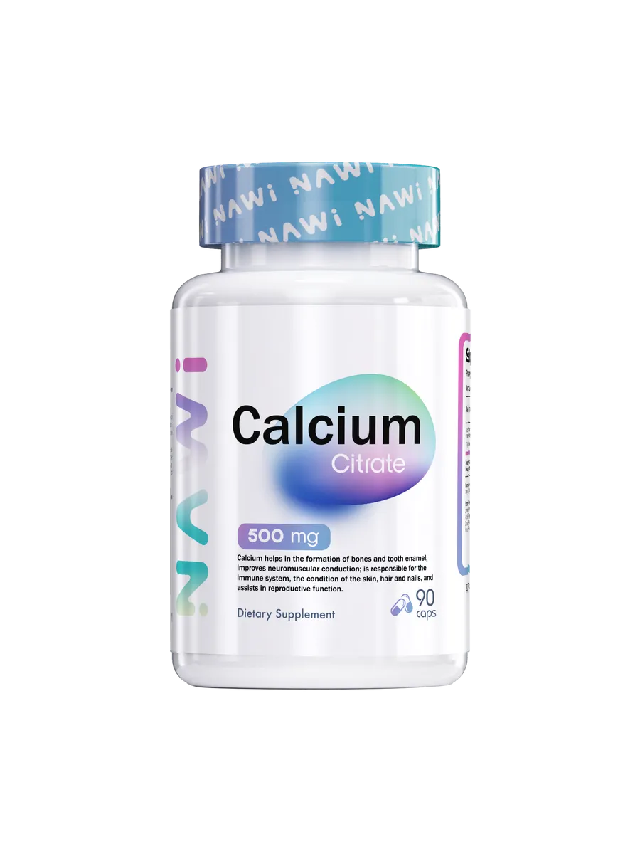 Кальций цитрат для костей Нави Calcium Citrate 500mg 90 caps. Спортпит-Инвест
