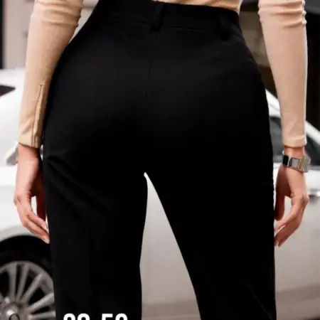 Брюки прямые классические укороченные на резинке. Frai