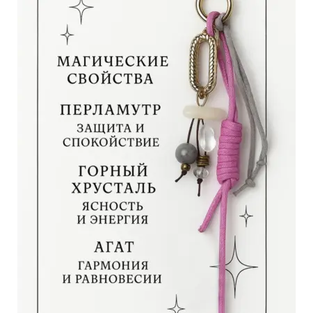 Обвес на сумку паракорд натуральные камни. Not Ordinary Аксессуары с уникальным дизайном