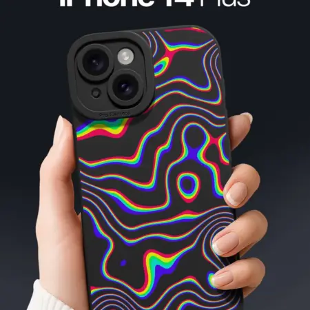 Чехол на iPhone 14 Plus с помехами. SCDesign