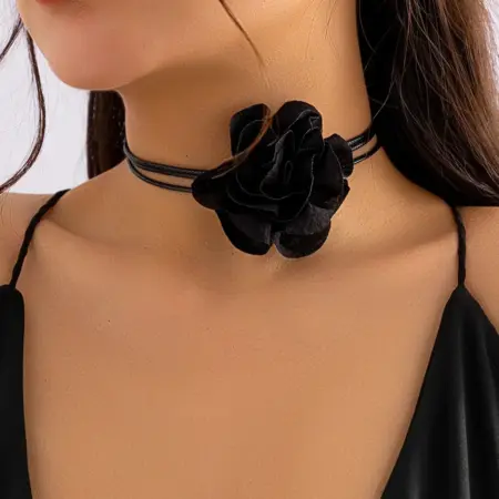 Вечерний чокер цветок украшение на шею роза. NYUSHA'S LAND
