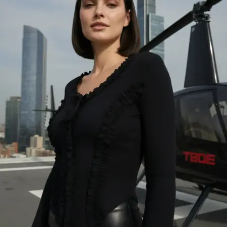 Блузка нарядная с рюшами. ТВОЕ