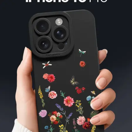 Чехол на iPhone 16 Pro с цветами. SCDesign