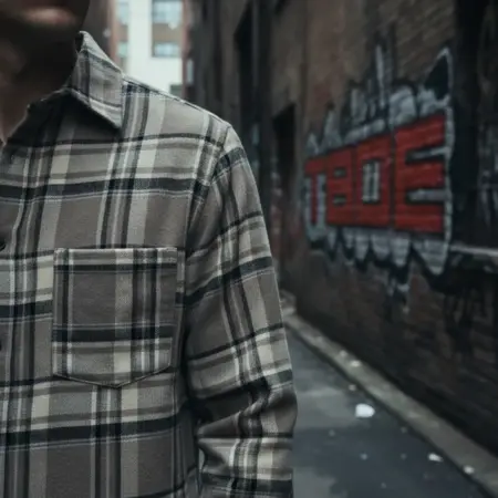 Рубашка в клетку с длинным рукавом. ТВОЕ