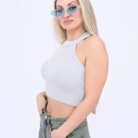 Кроп топ вязаный летний вечерний под пиджак. HammuDi