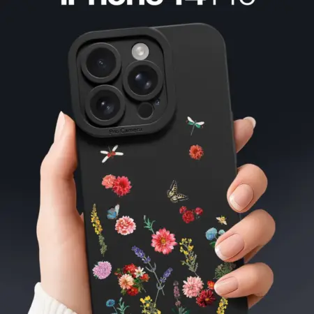 Чехол на iPhone 14 Pro с цветами. SCDesign