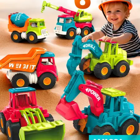 Набор машинок инерционных строительной техники. JUST WOW!