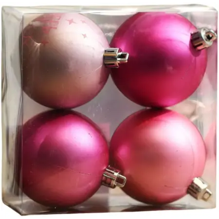 Ёлочная игрушка-шар "Верь в чудеса!", подвеска 6 см, 4 штуки. KoroBoom Shop