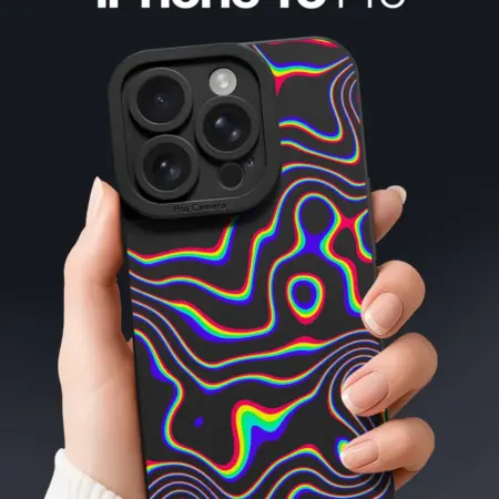 Чехол на iPhone 16 Pro с помехами. SCDesign