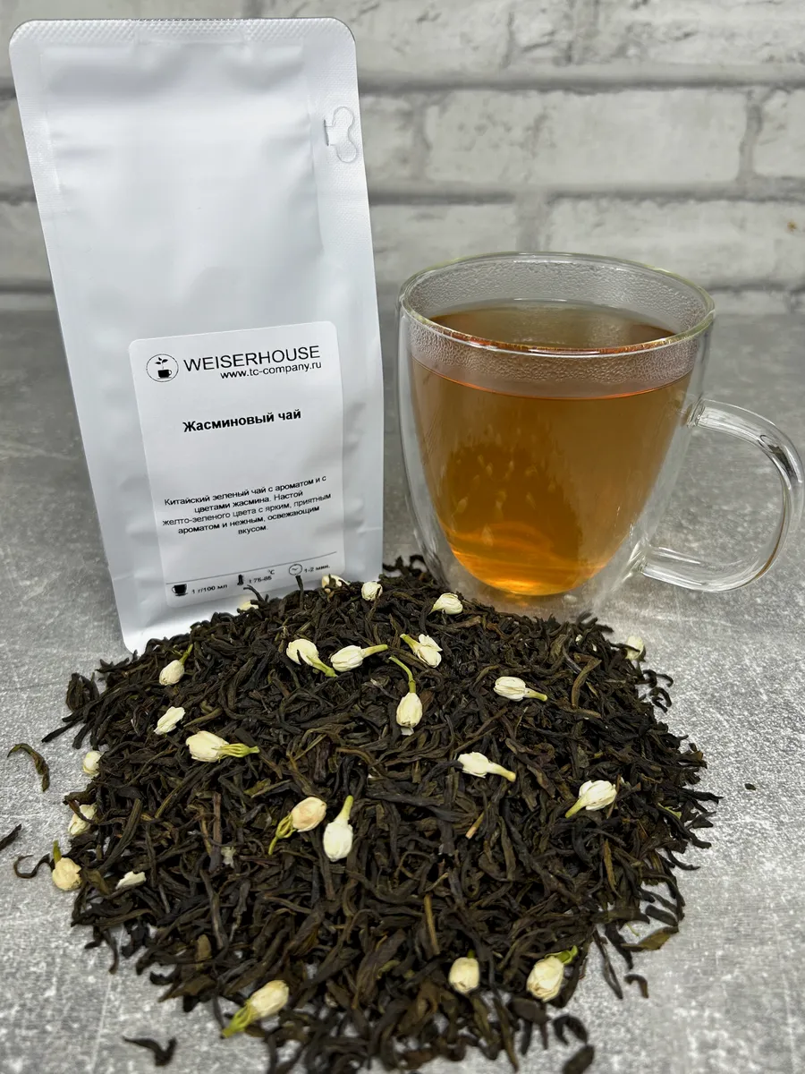 Чай китайский зелёный "Жасминовый", 100 гр. ЧайКоффский