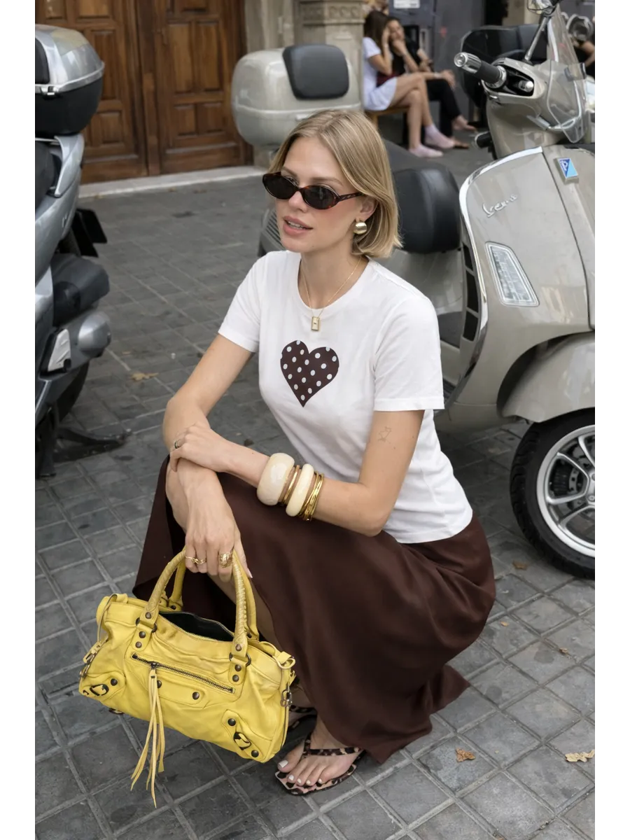 Футболка женская с принтом polka dot. TEXDRESS