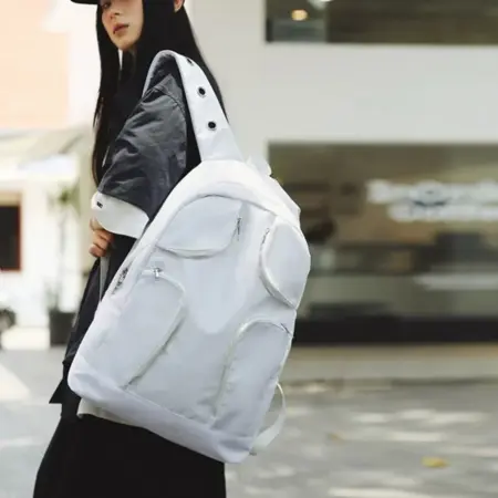 Рюкзак большой школьный Y2K opium с люверсами. Новое время