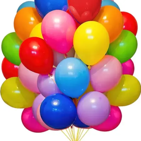 Воздушные латексные шары 12", разноцветные шарики 50 штук. KoroBoom Shop