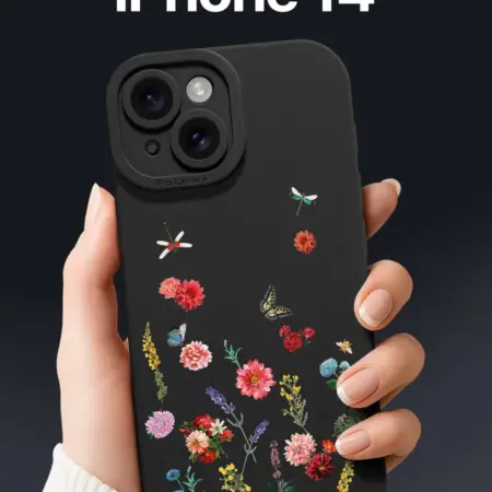 Чехол на iPhone 14 с цветами. SCDesign