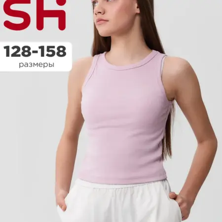 Летний топ в рубчик для подростка. JUST WOW!