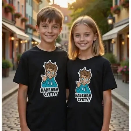 Футболка для мальчика и девочки Наведем суету. SELLER