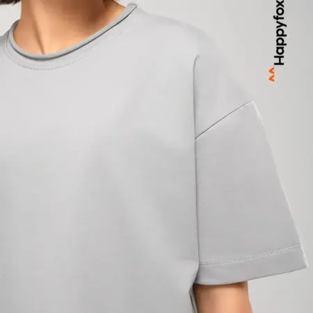 Футболка оверсайз базовая из плотного футера. Happywear