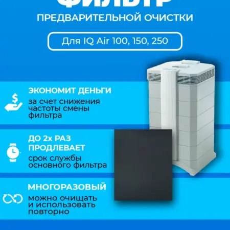 Фильтр для очистителя воздуха IQ Air 100,150, 250, GC, GCX. ПРЕфильтр