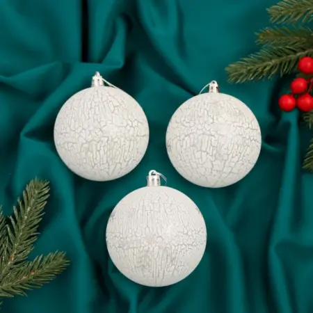 Набор ёлочных шаров "Феклиста", новогодний декор, 3 шт. KoroBoom Shop