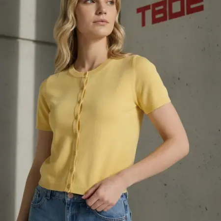 Кардиган на пуговицах с коротким рукавом. ТВОЕ