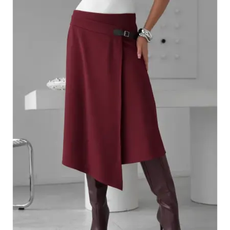 Юбка асимметричная трикотажная миди. Olga L.