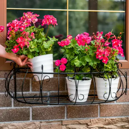 Держатель для балконных ящиков металлический 90 см 51-282. HiTSAD - Декор для дома и сада