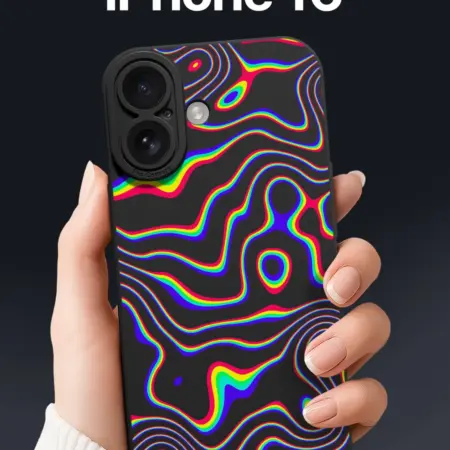 Чехол на iPhone 16 с помехами. SCDesign